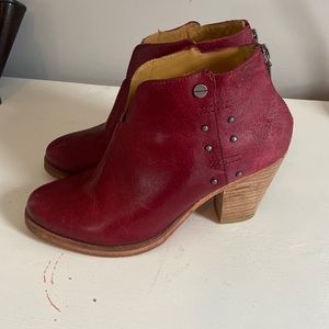 Never worn Burgundy booties